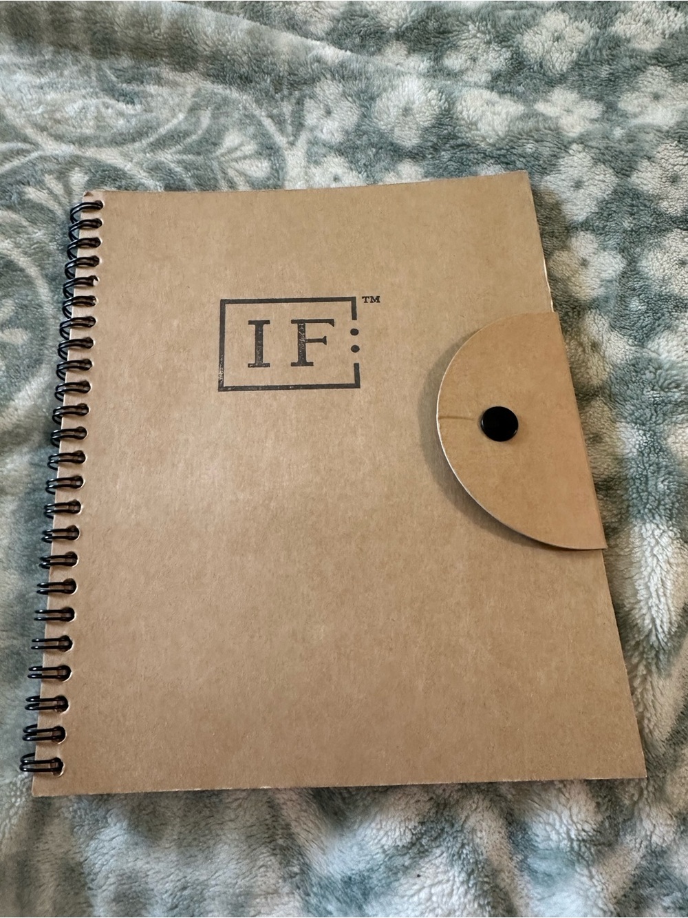 IF Spiral Notebook with Button Closure - Brown